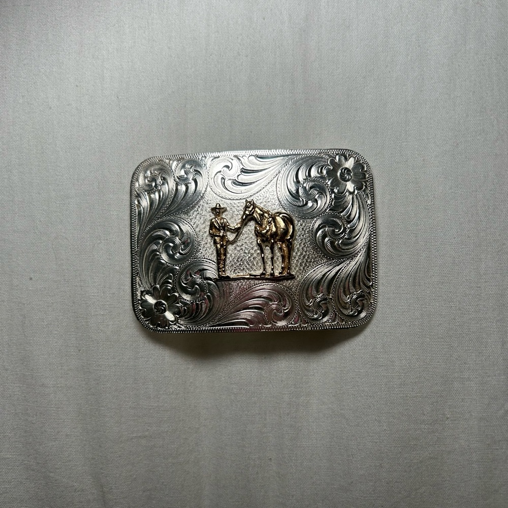 Montana Silversmiths Silver and Gold Kids Belt Buckle